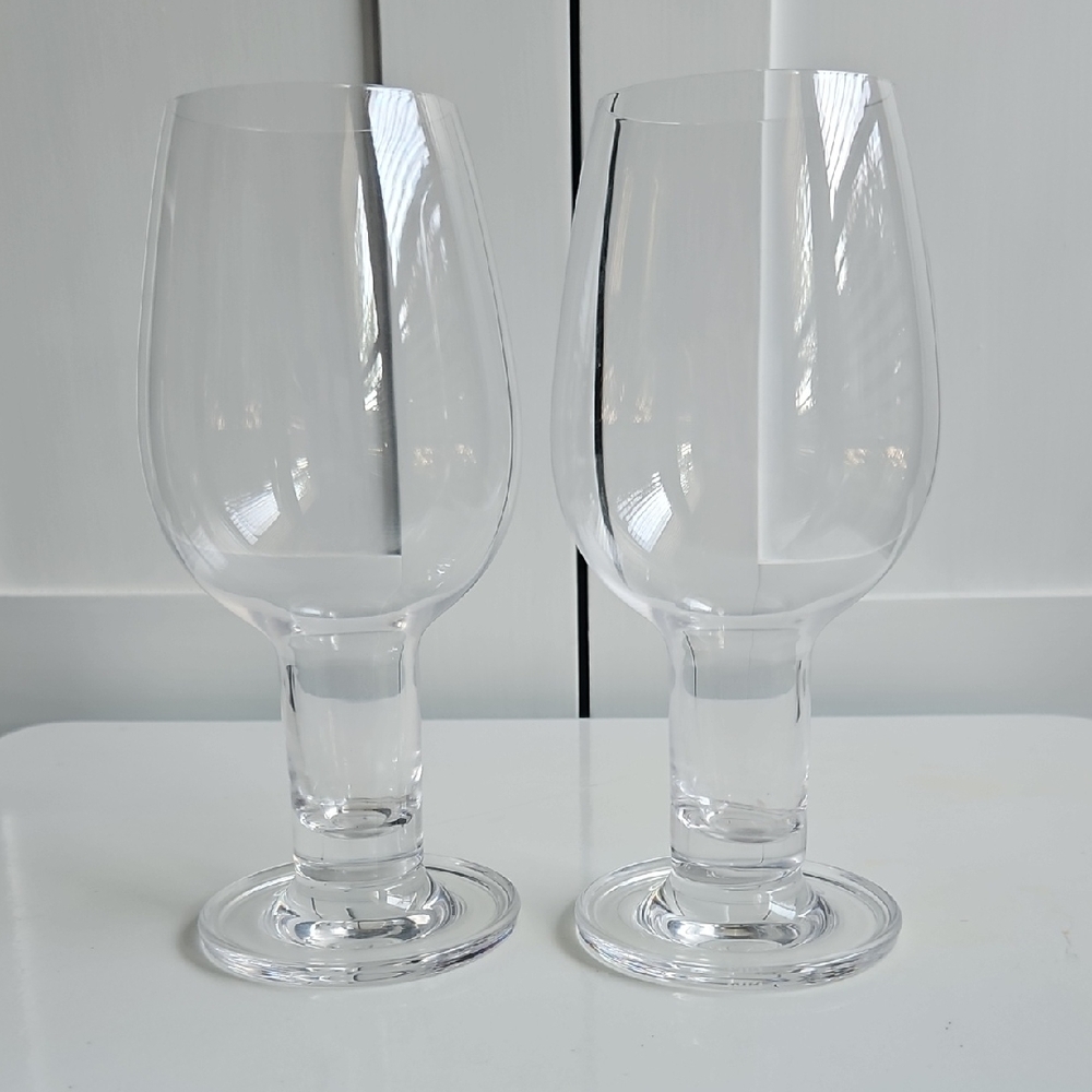 Crystal Clear Glass Wine Goblets